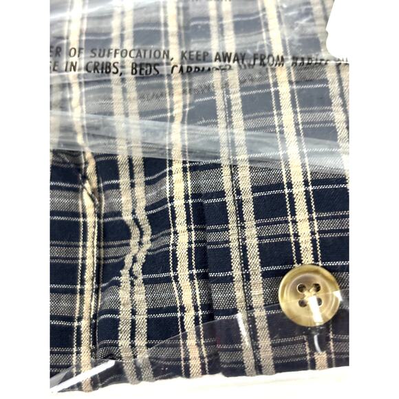 Vintage 90s Van Heusen Seersucker Button Down Short Sleeve Shirt Large 16-16 1/2 - Picture 8 of 8